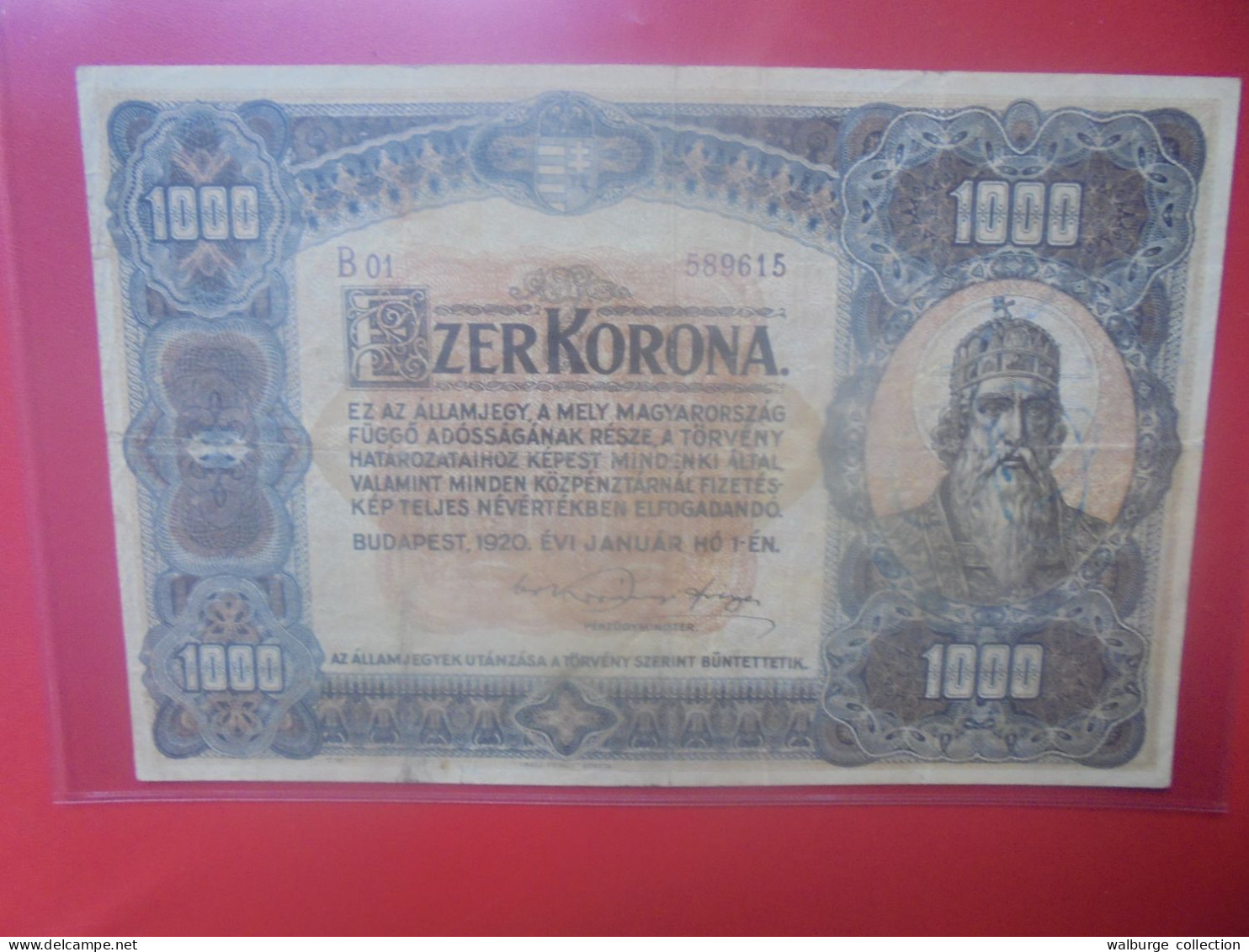 HONGRIE 1000 KORONA 1920 Circuler (B.33) - Hungary