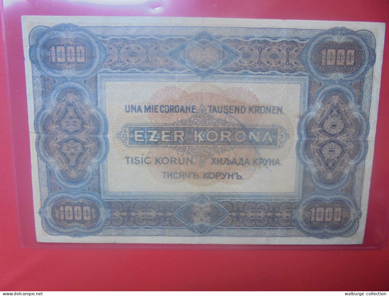 HONGRIE 1000 KORONA 1920 Circuler (B.33) - Ungheria