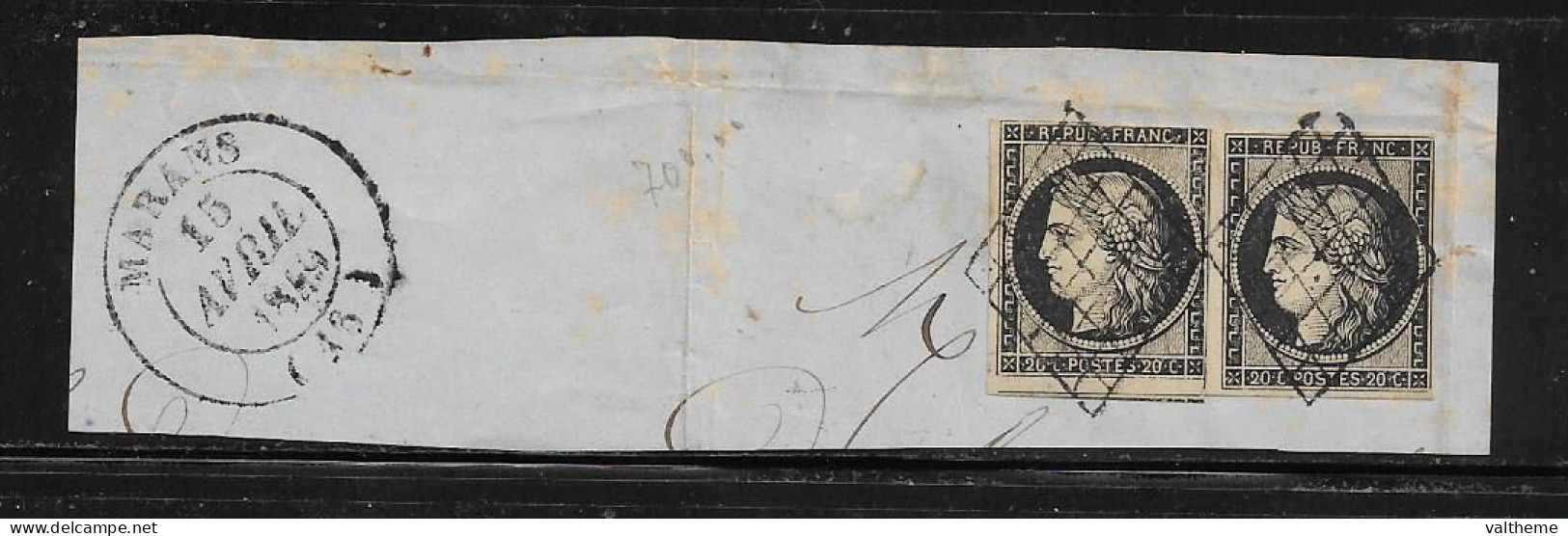 FRANCE  ( FR1 - 74 )   1849  N° YVERT ET TELLIER  N° 3 - 1849-1850 Ceres