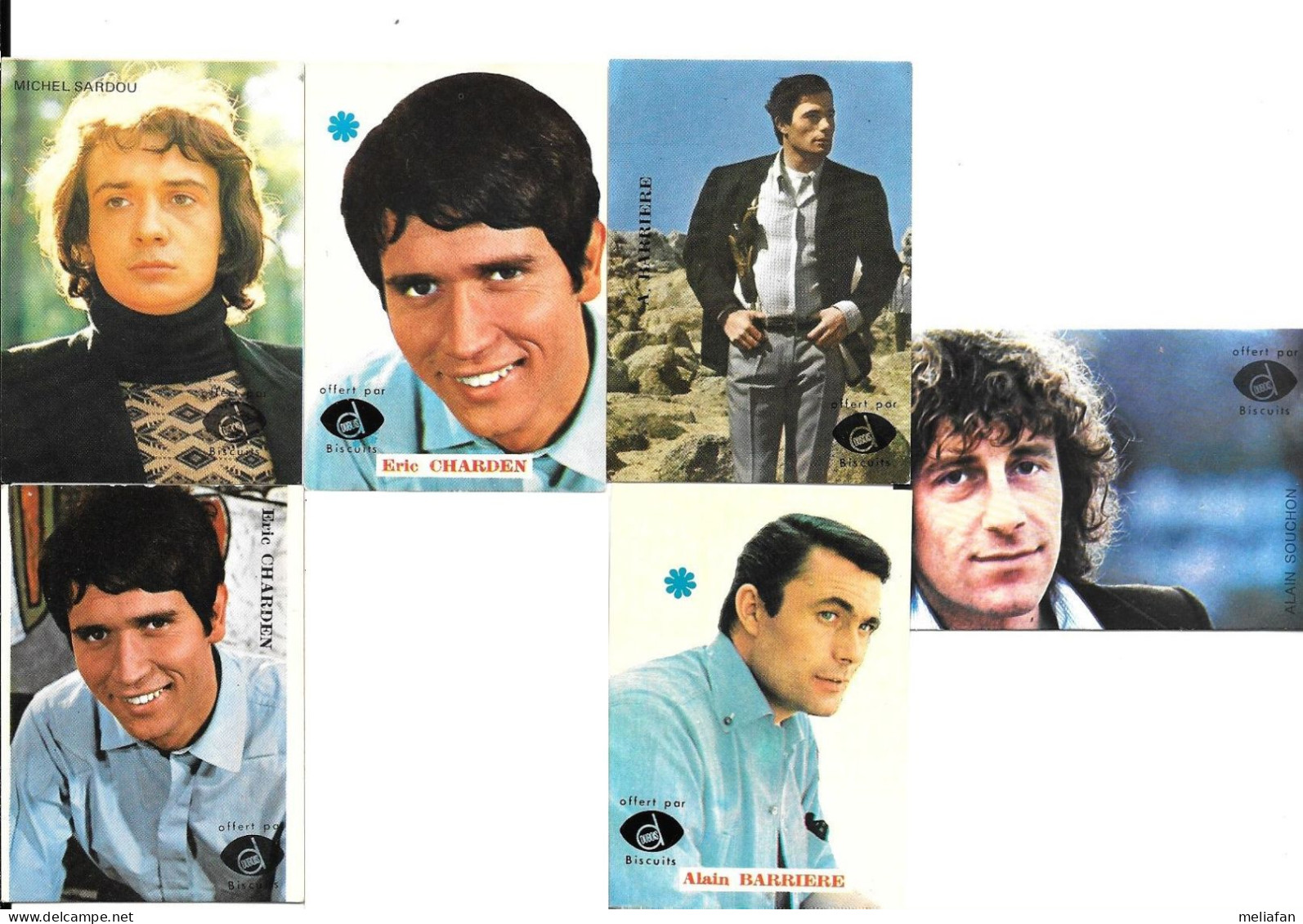 AN49 - IMAGES BISCUITS DUBOIS - MICHEL SARDOU - ALAIN SOUCHON - ALAIN BARRIERE - ERIC CHARDEN - Other & Unclassified