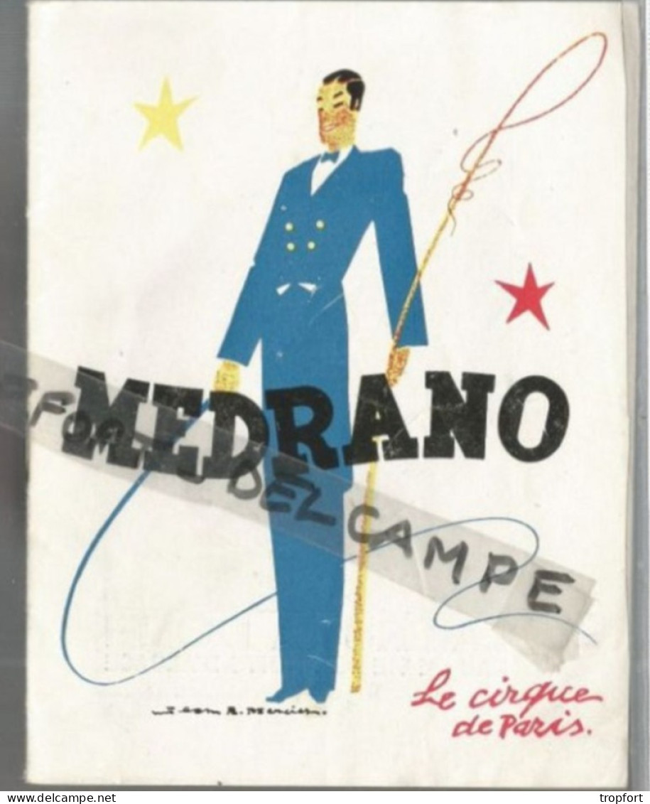 PG / Vintage // PROGRAMME CIRQUE MEDRANO  1949 /// LES FRATELLINI Clown Theatre - Programs