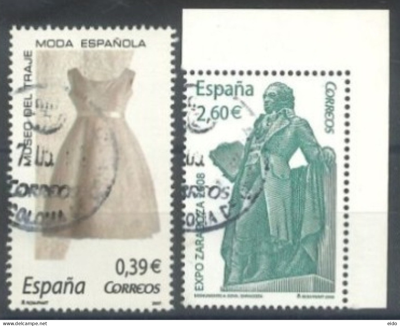 SPAIN, 2007, 2008, MODA ESPANIA & EXPO ZARAGOZA 2008 STAMPS SET OF 2, USED. - Oblitérés