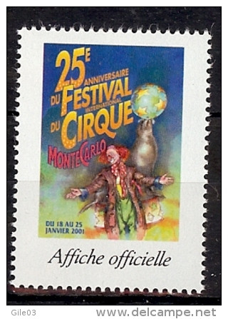 MONACO VIGNETTE  ISSUE DU BLOC TIMBRE CIRQUE 2001** - Other & Unclassified