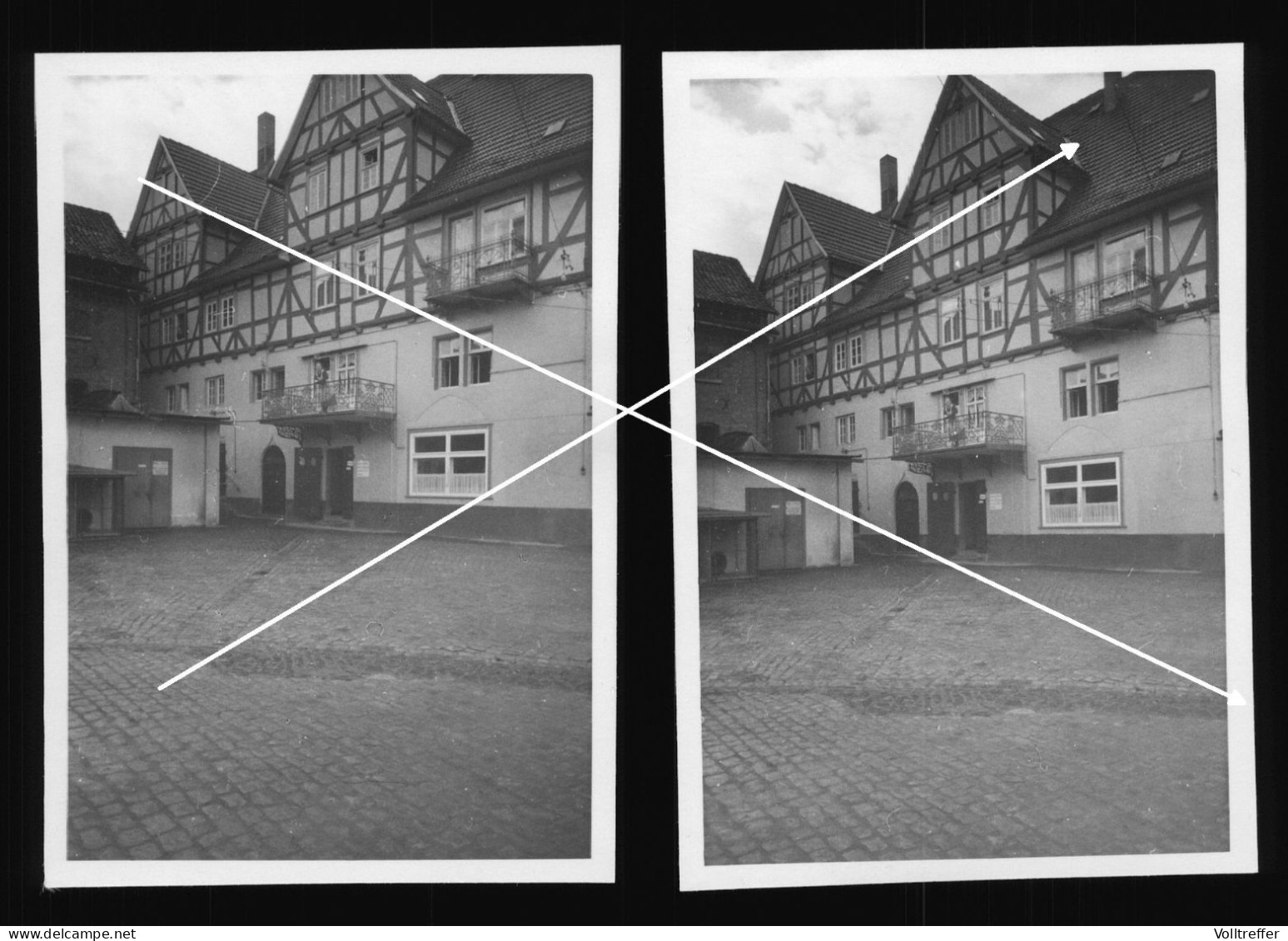 2x Orig. Foto 1937 Blick Auf Das Haus Andreas Hotel Pension Gasthof ? In Eschwege Hessen - Eschwege