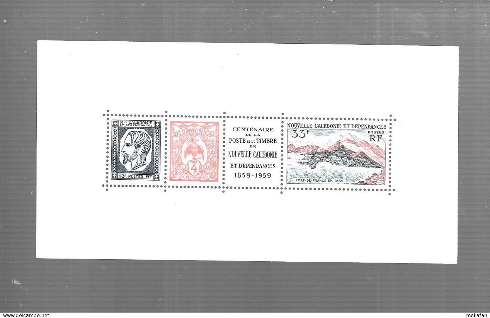 KB689 - BLOC CENTENAIRE DU TIMBRE EN NOUVELLE CALEDONIE - Unused Stamps