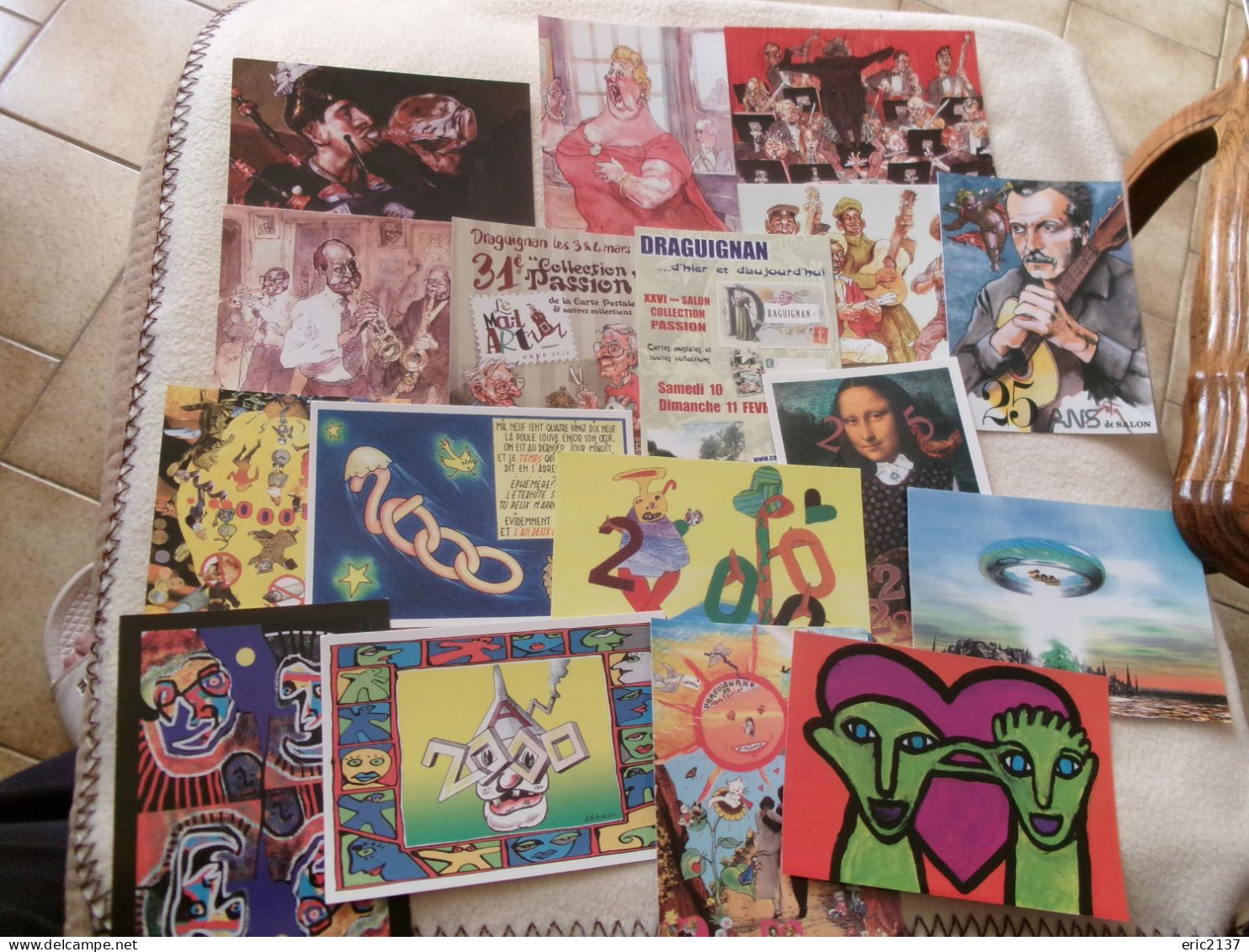 LOT DE 17 ILLUSTRATIONS ..SALONS DES COLLECTIONS A DRAGUIGNAN. (vente 3.30) - 5 - 99 Cartoline