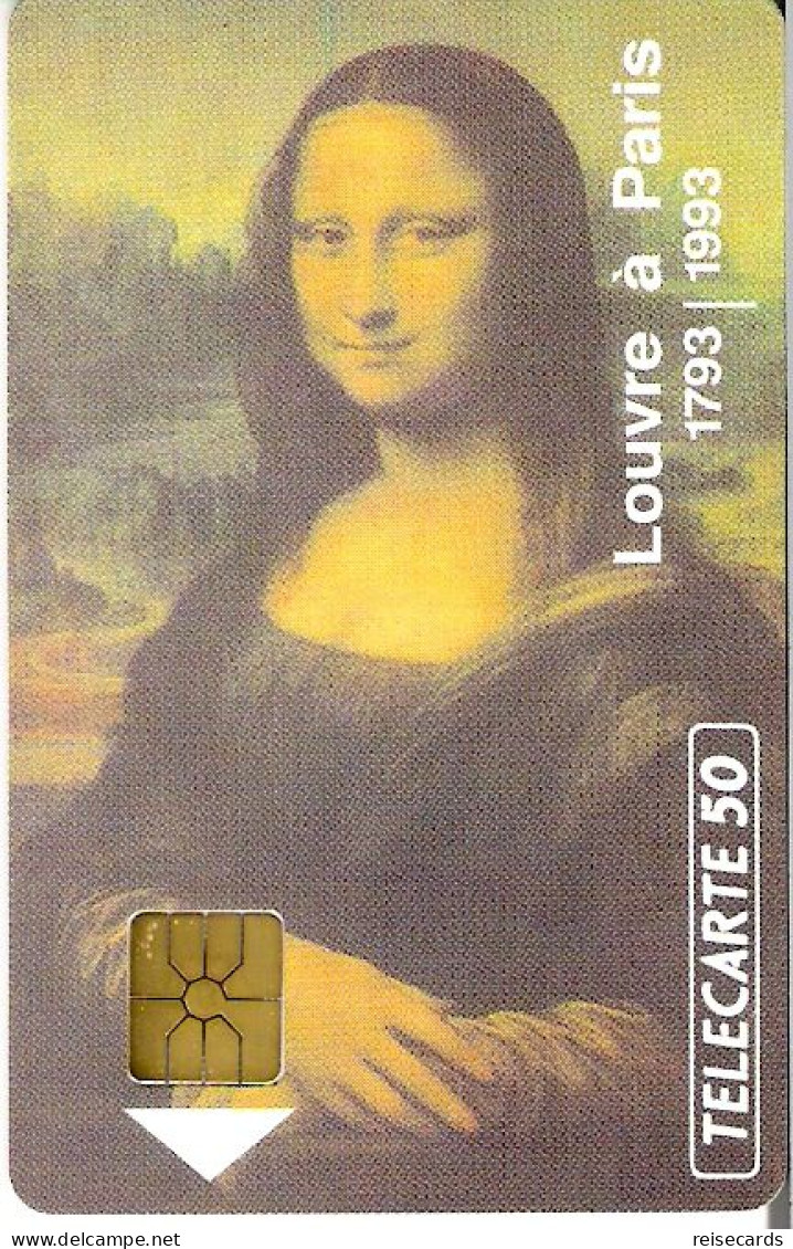 France: France Telecom 04/93 En622 Louvre à Paris.  Mona Lisa. Mint - 1993