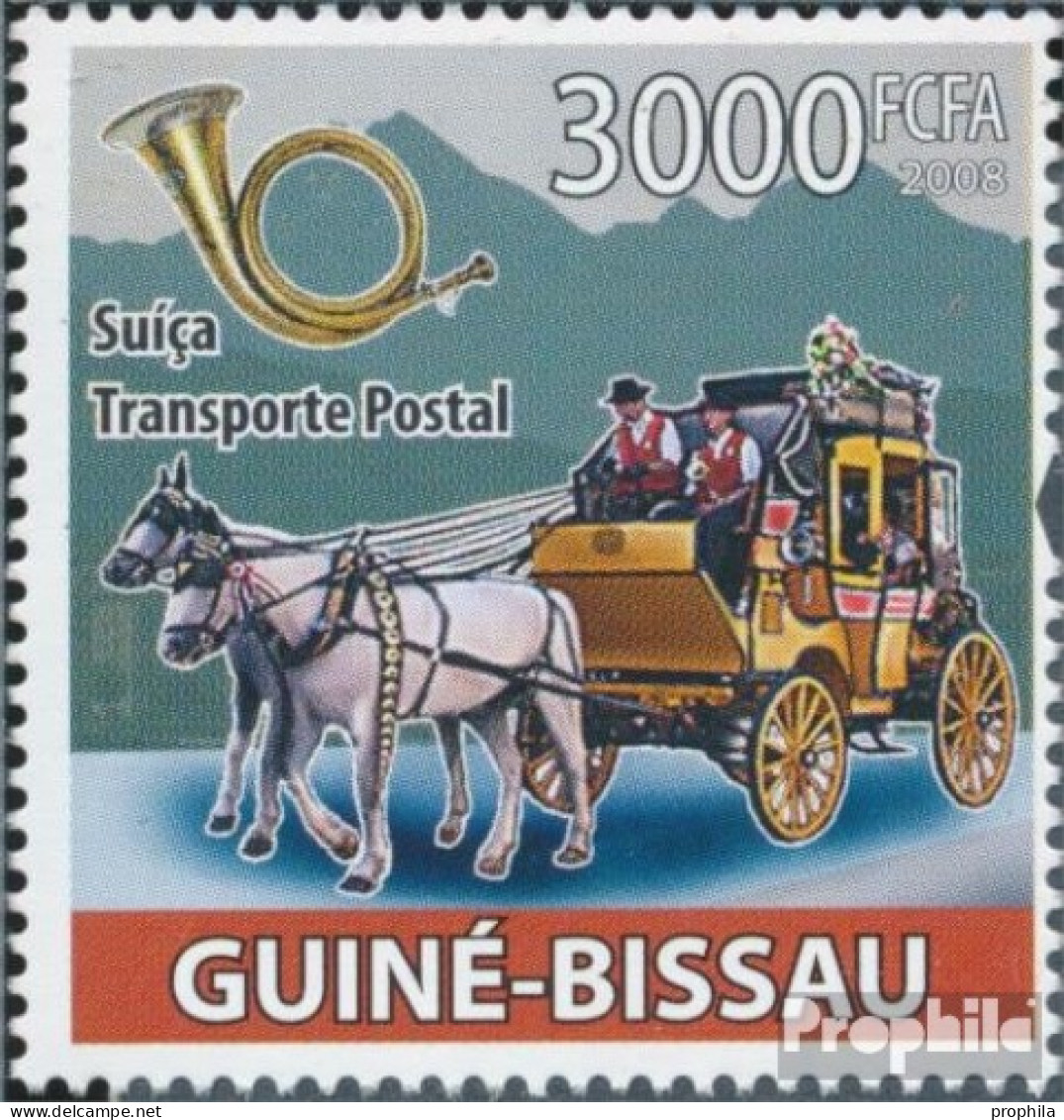 Guinea-Bissau 3883 (kompl. Ausgabe) Postfrisch 2008 Fahreuge Der Schweizer Post - Guinea-Bissau