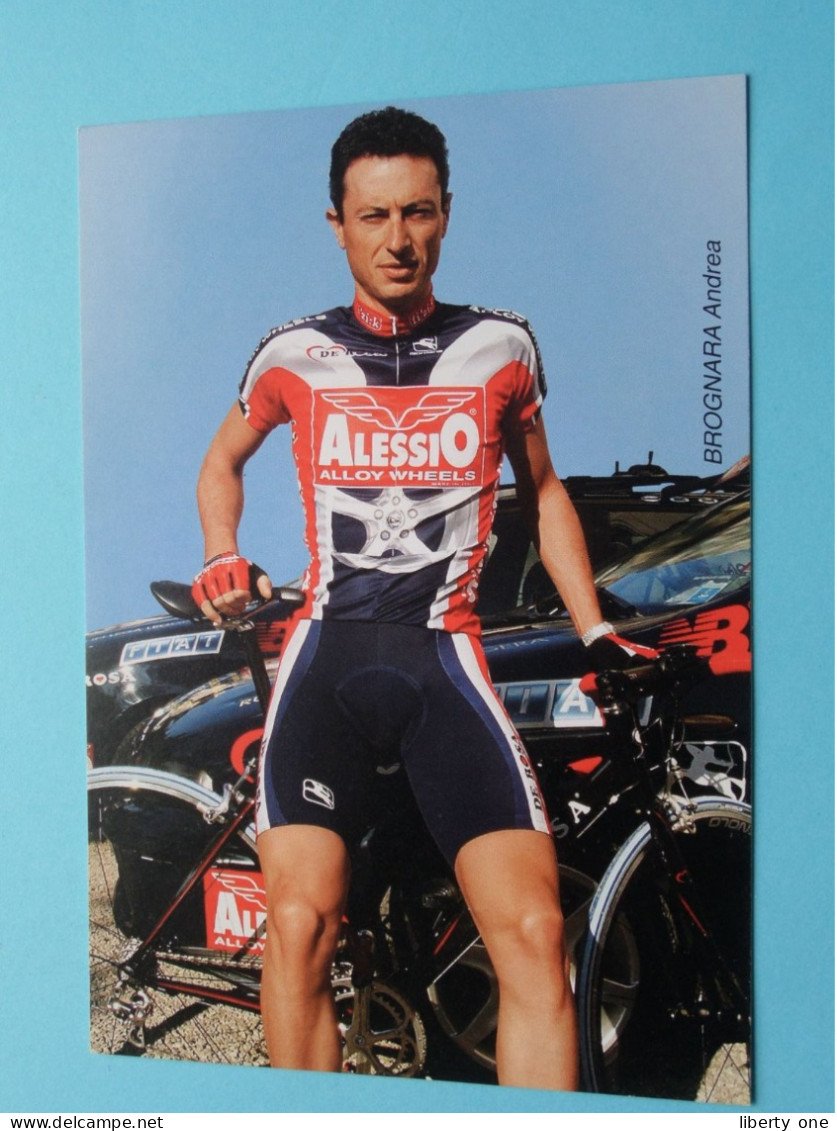 Andrea BROGNARA > Team 2003 ALESSIO Alloy Wheels ( Zie / Voir SCANS ) Format CP ! - Ciclismo