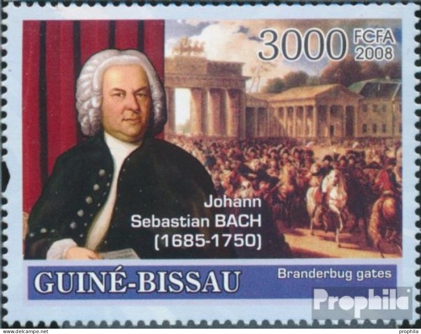 Guinea-Bissau 3766 (kompl. Ausgabe) Postfrisch 2008 Bach, Zug ICE, Mercedes-Benz - Guinea-Bissau