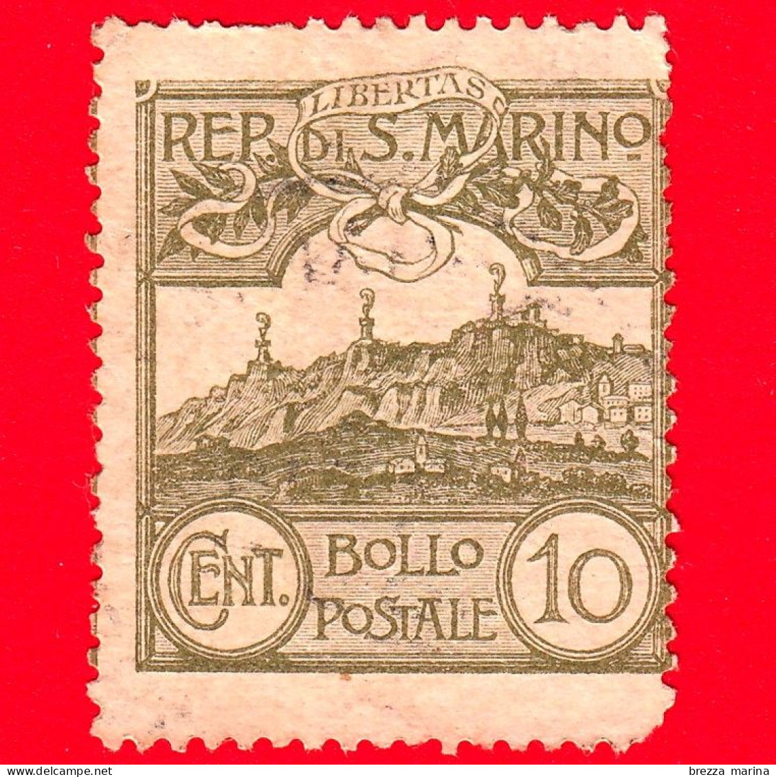 Nuovo - SAN MARINO - 1925 - Cifra O Veduta Di San Marino, Nuovi Colori - 10 - Used Stamps