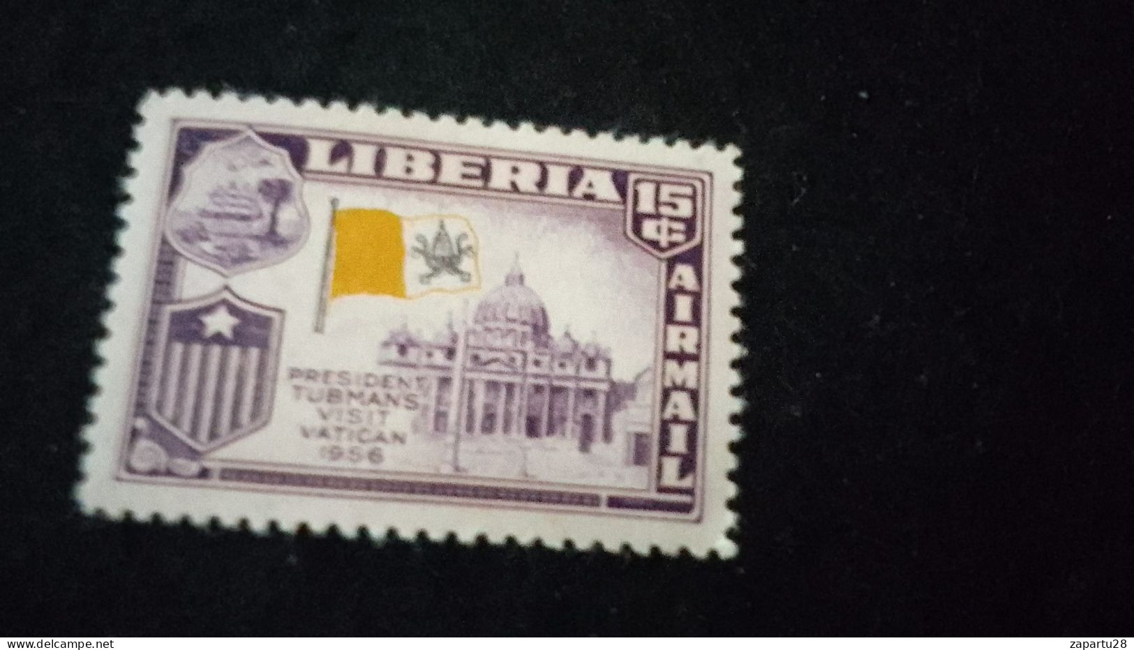 LİBERYA--1945-55   15C      DAMGAsız - Liberia