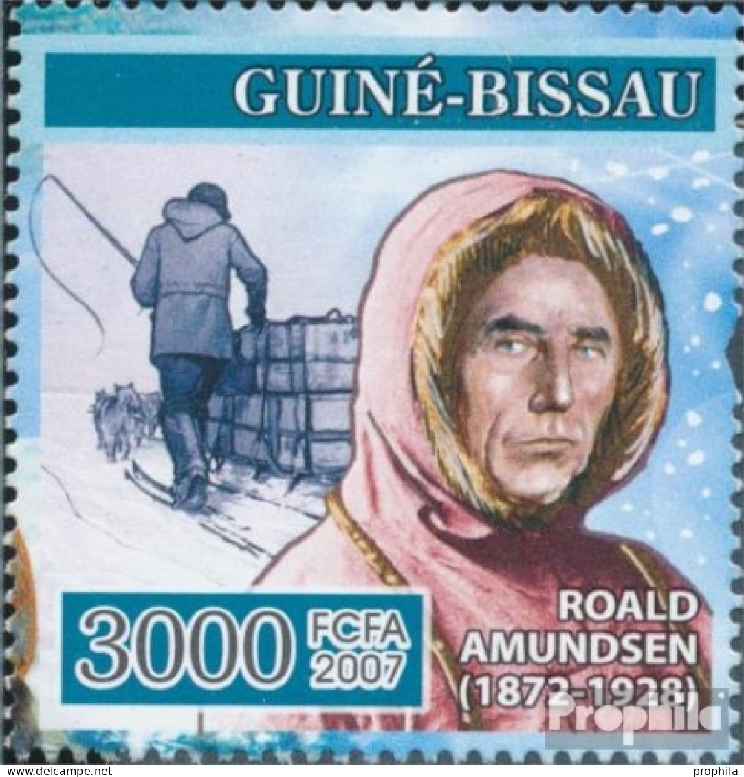 Guinea-Bissau 3515 (kompl. Ausgabe) Postfrisch 2007 Seefahrer: R. Amundsen, Eisbär, Hun - Guinea-Bissau