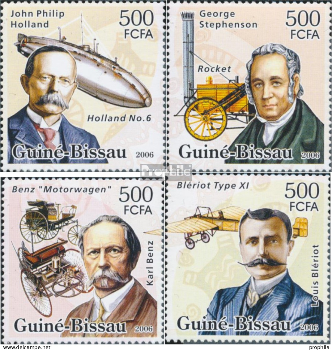 Guinea-Bissau 3346-3349 (kompl. Ausgabe) Postfrisch 2006 Verkehrspioniere - Guinea-Bissau