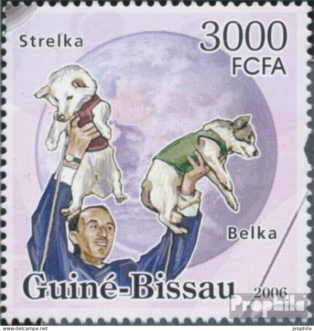 Guinea-Bissau 3345 (kompl. Ausgabe) Postfrisch 2006 Weltraumpioniere (Hunde Im Weltraum - Guinea-Bissau