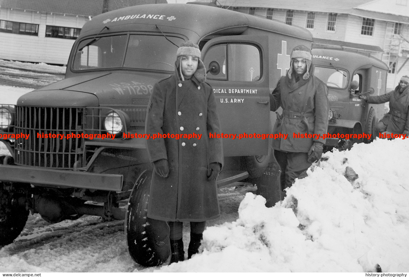 F015004 US Army Ambulance. Fort Ontario. 1941. WW2 - REPRODUCTION - Other & Unclassified