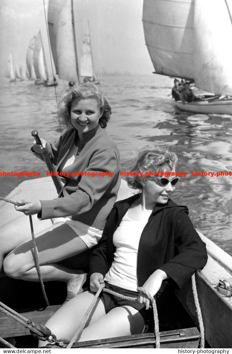 F014983 USSR Russia. Girls And Yachts. 1960s - REPRODUCTION - Other & Unclassified