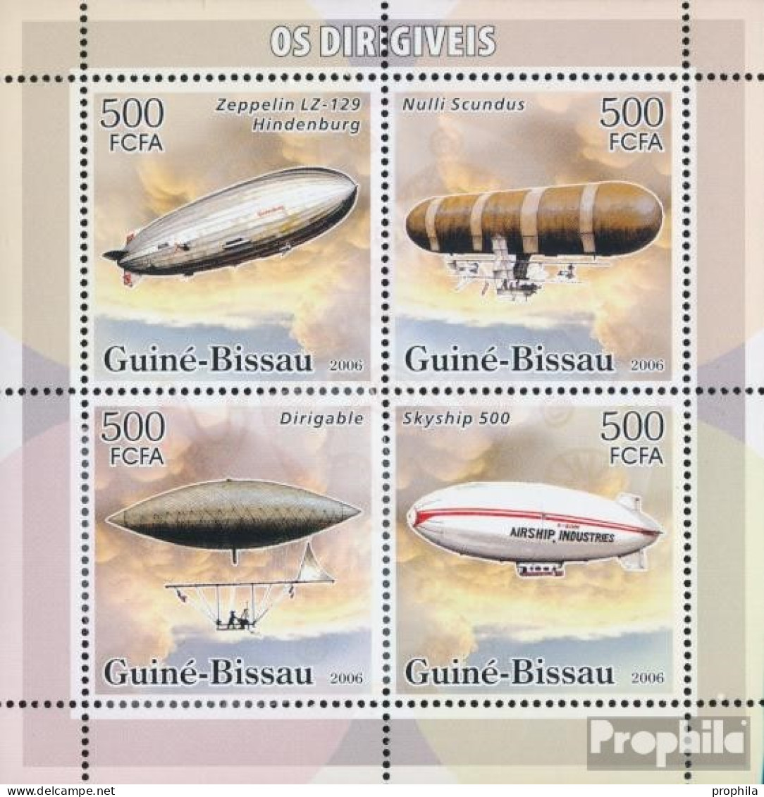 Guinea-Bissau 3334-3337 Kleinbogen (kompl. Ausgabe) Postfrisch 2006 Luftschiffe (Zeppeline) - Guinea-Bissau