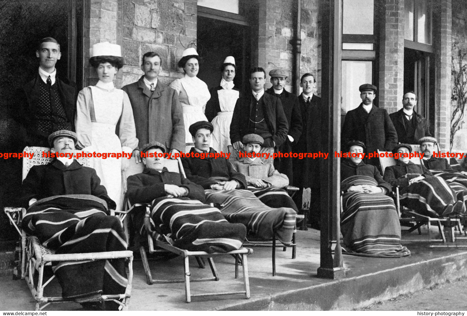 F015775 Hospital For People Who Suffering From Tuberculosis. Photo With Nurses And Patients. 03.1907 - REPRODUCTION - Other & Unclassified