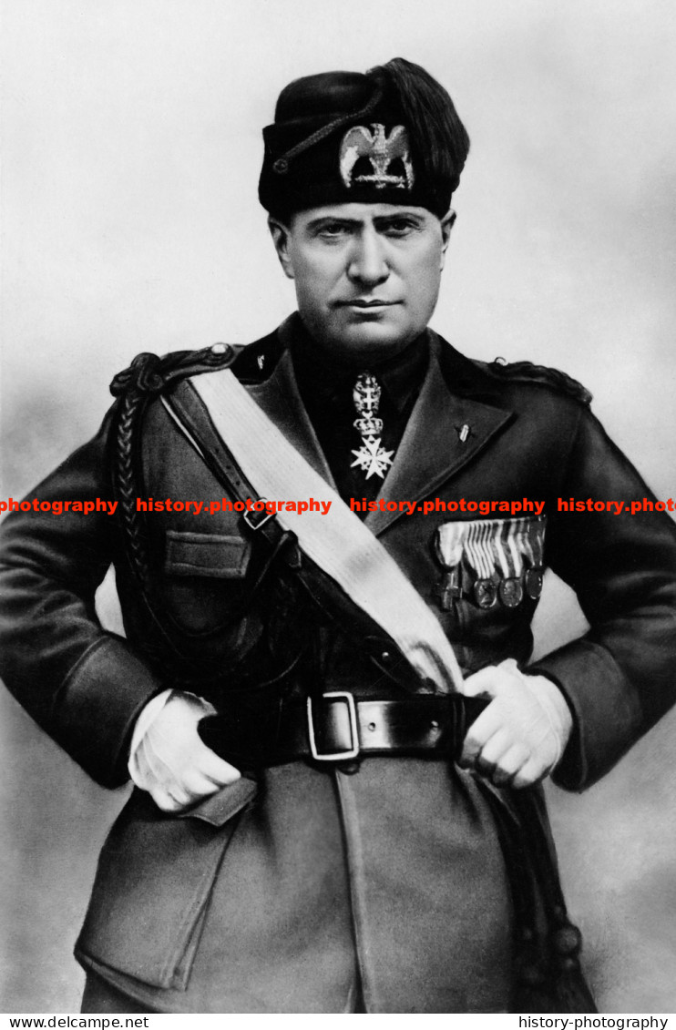 F015757 Benito Amilcare Andrea Mussolini. Italian Dictator. 1938 - REPRODUCTION - Other & Unclassified