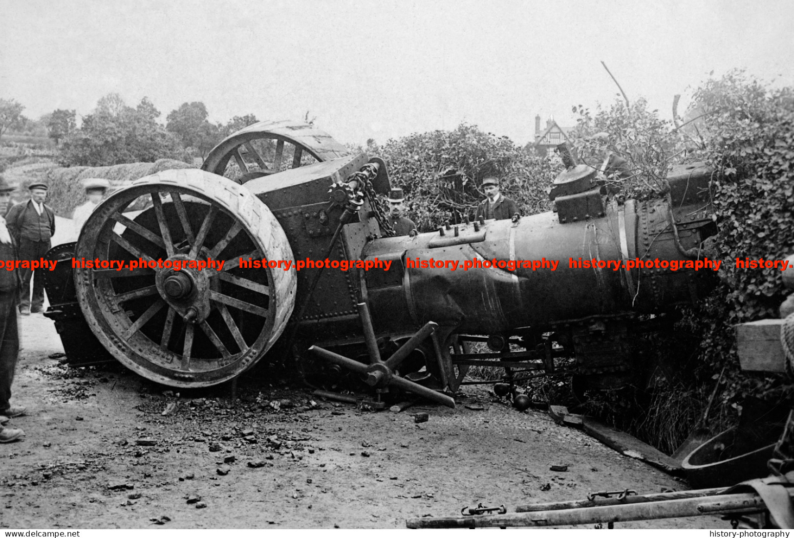 F015727 Accident With Traction Engine. Ross On Wye. Herefordshire. 1907 - REPRODUCTION - Other & Unclassified