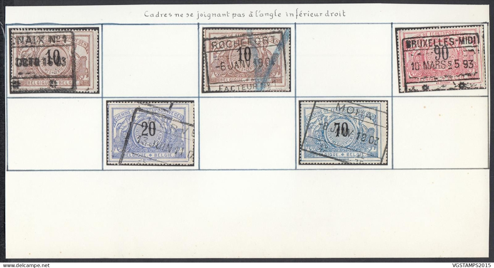 Belgique 1895 - Timbres Oblitérés. Entre TR 15 Et TR 25. Curiosité: Angle Du Cadre à Droite Brisé... (EB) AR-02472 - Used