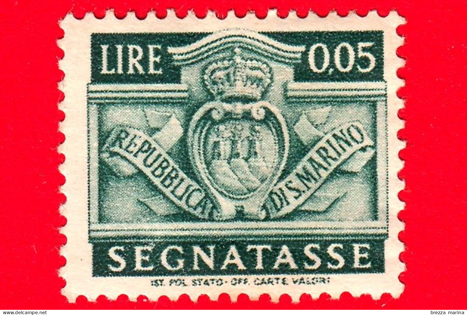 Nuovo - MNH - SAN MARINO - 1945 - Stemma - Segnatasse - Stemma Di San Marino - 0.05 - Impuestos