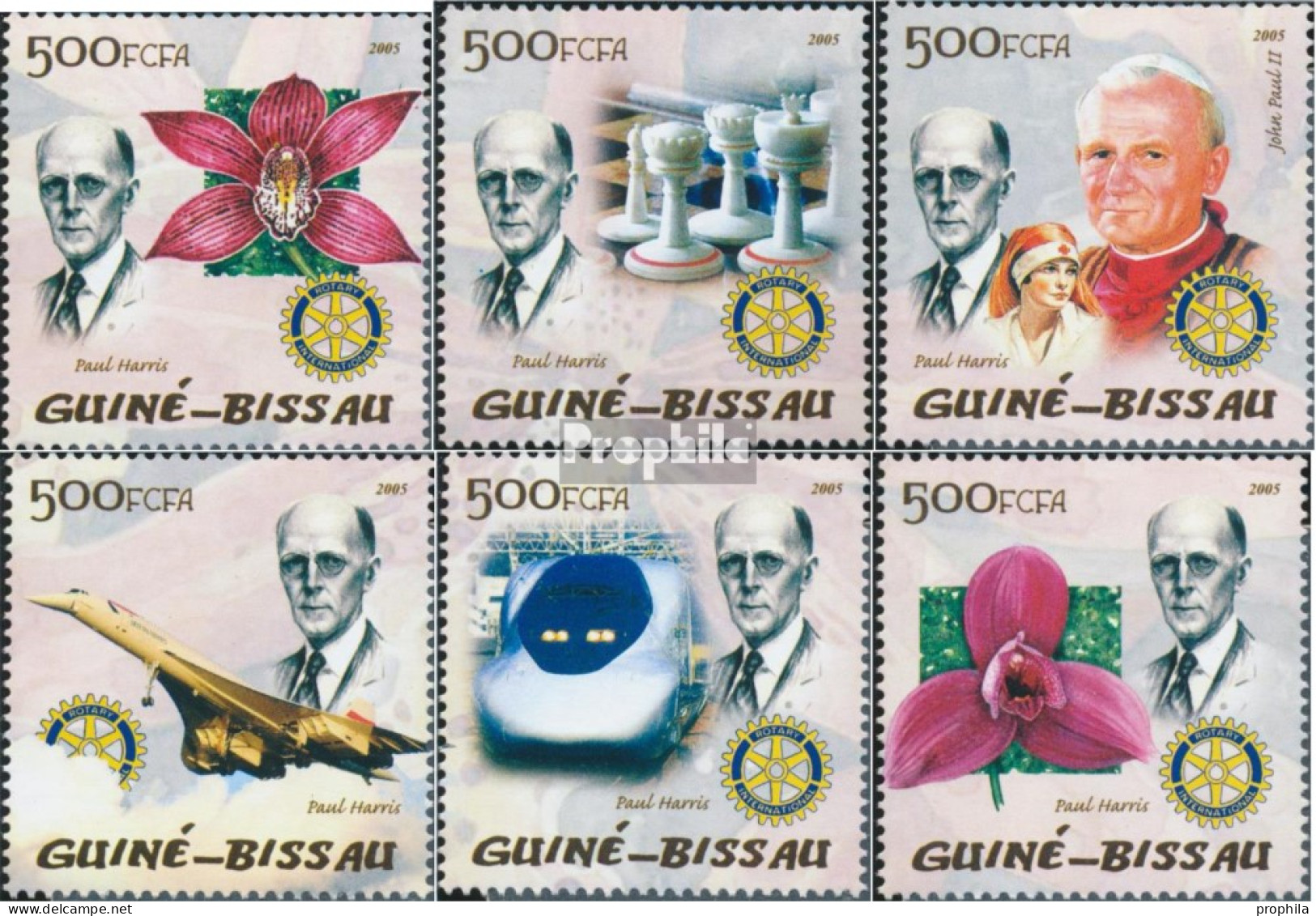 Guinea-Bissau 2902-2907 (kompl. Ausgabe) Postfrisch 2005 Rotary International - Guinée-Bissau