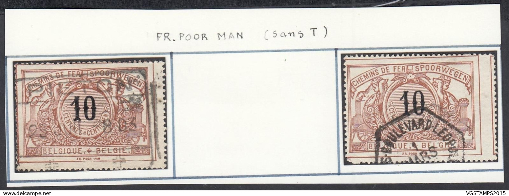 Belgique 1895 - Timbres Oblitérés. TR 15 (x2) . Curiosité: 1 Timbre Avec Coin Rond. Qualité Mixte... (EB) AR-02473 - Usados