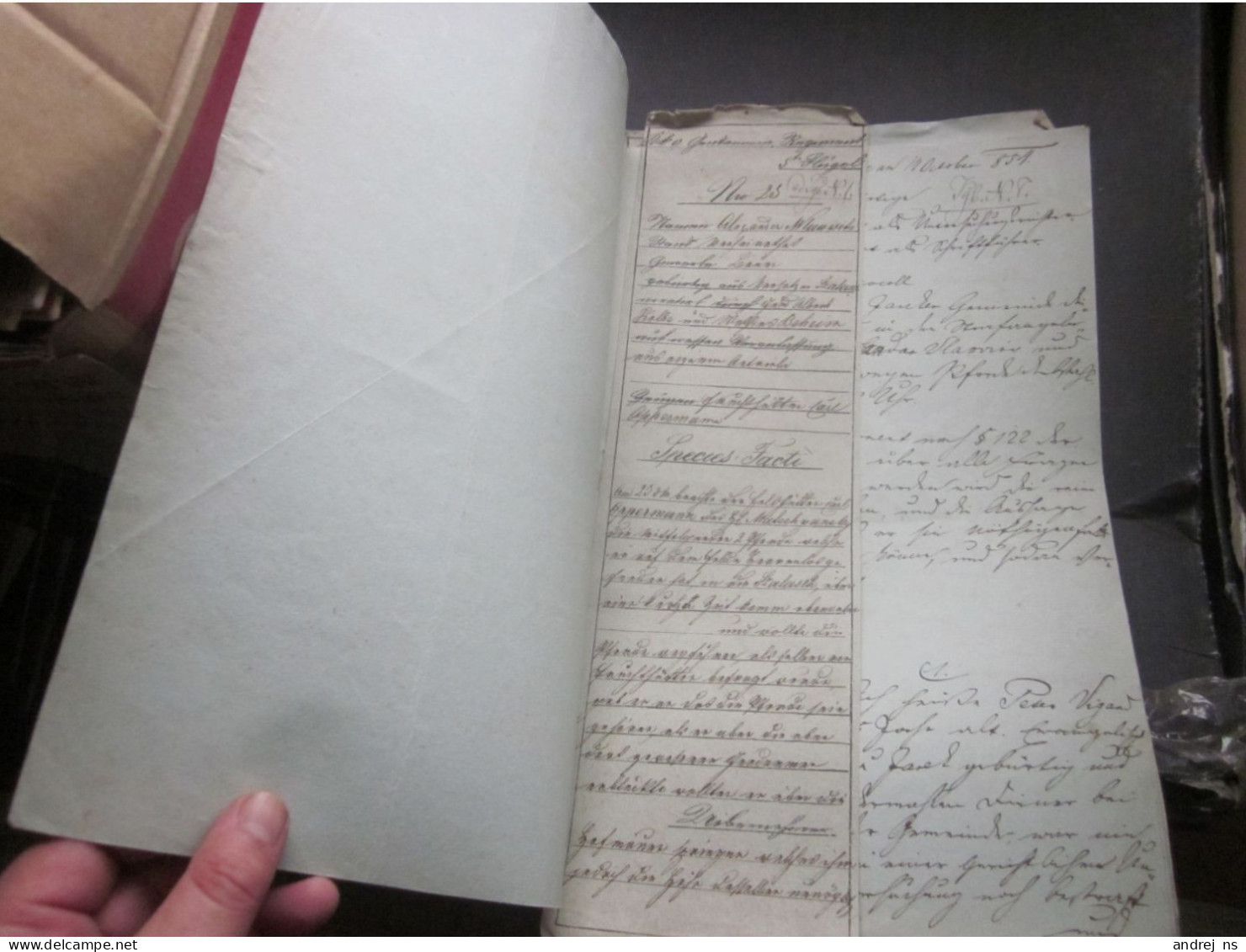 Old Manuscript With Signatures Neusatz Novi Sad Ujvidek 1854 - Historical Documents