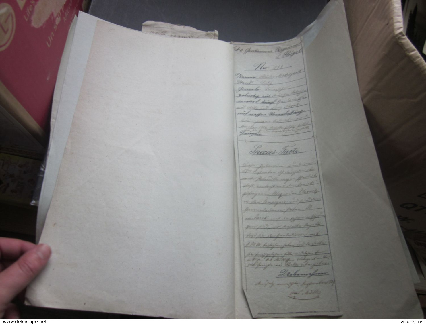 Old Manuscript with signatures Neusatz novi Sad Ujvidek 1854