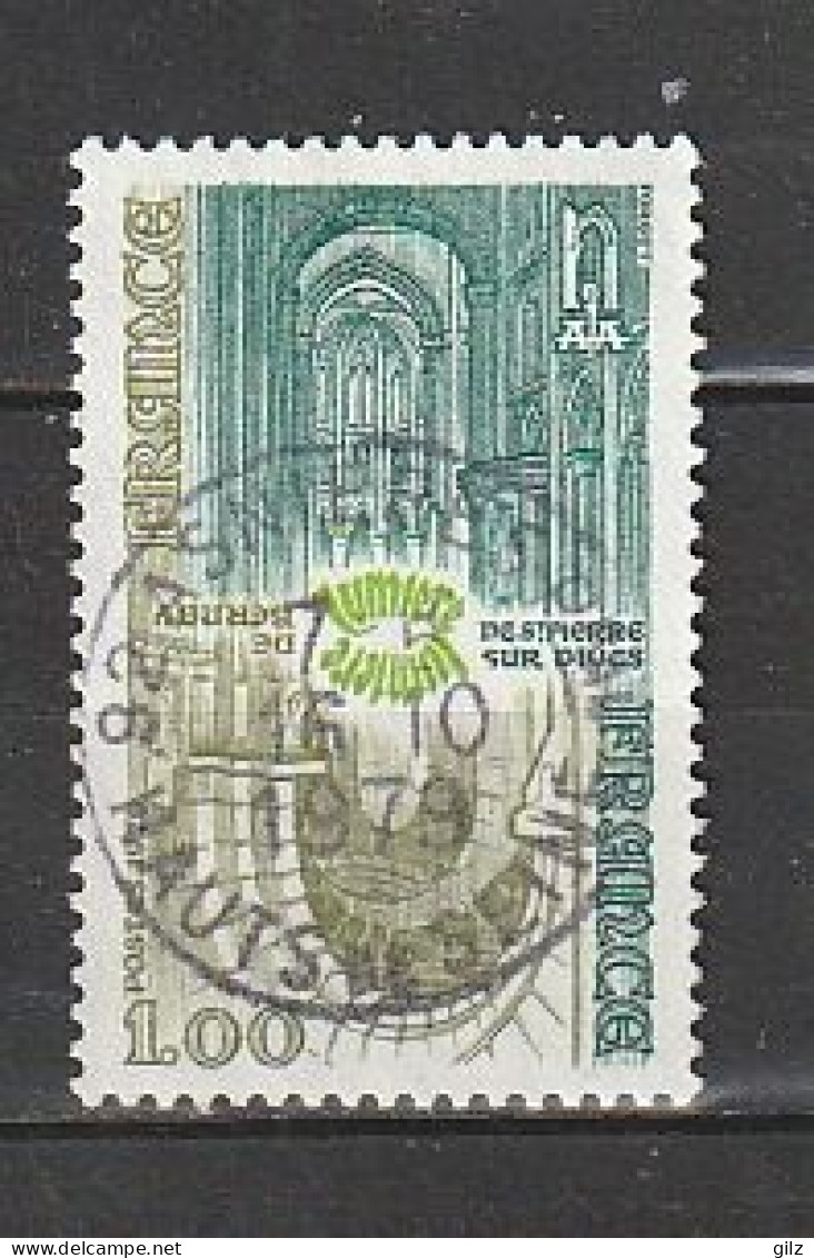 Abbayes Normandes - 1f. - Yt 2040 - Vert-bleu, Vert-olive Et Vert - Oblitéré - Année 1979 - - Gebraucht