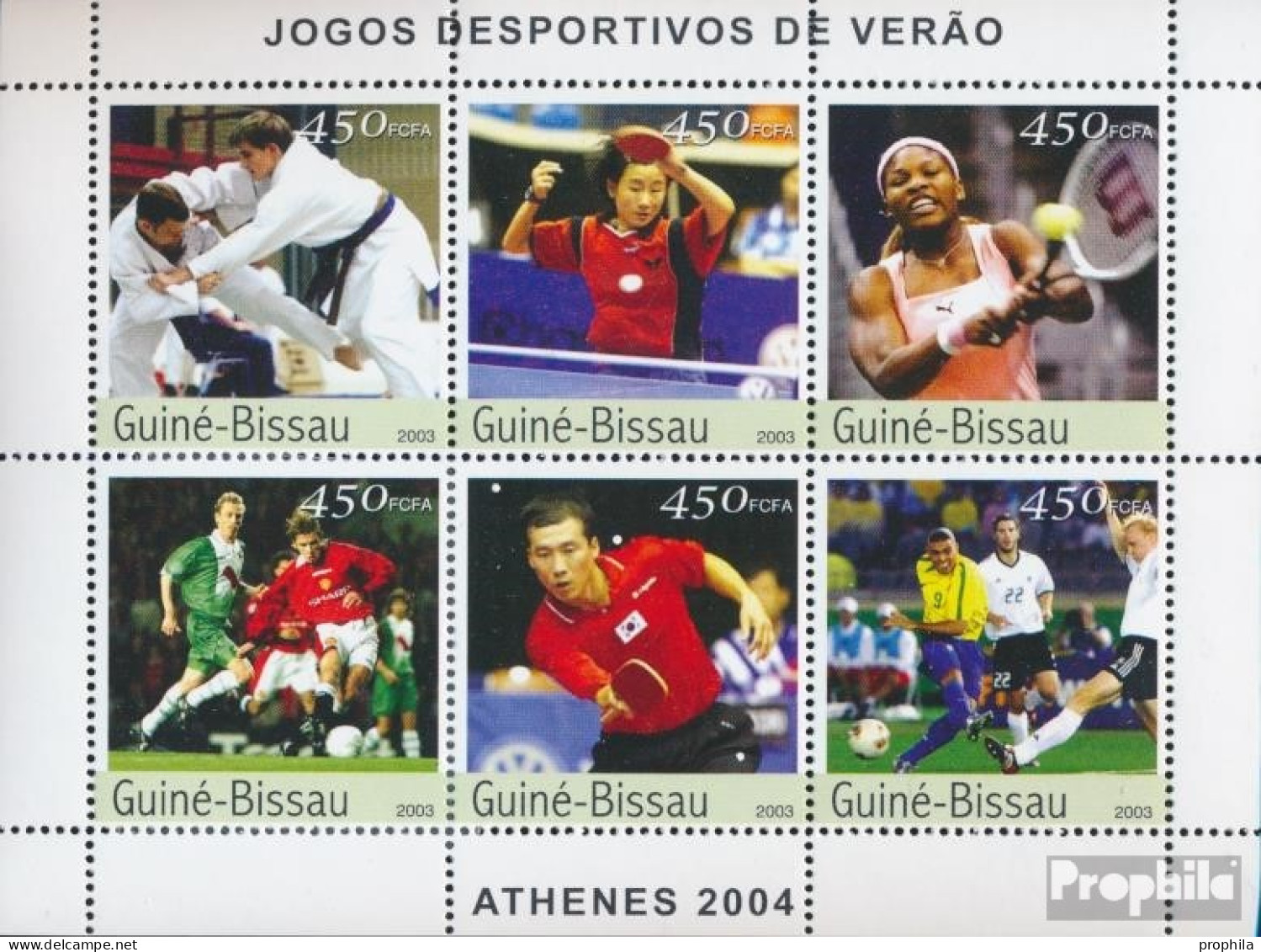 Guinea-Bissau 2381-2386 Kleinbogen (kompl. Ausgabe) Postfrisch 2003 Olympische Sommerspiele - Guinée-Bissau