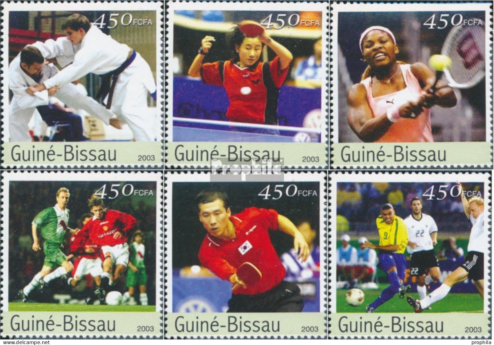 Guinea-Bissau 2381-2386 (kompl. Ausgabe) Postfrisch 2003 Olympische Sommerspiele - Guinée-Bissau