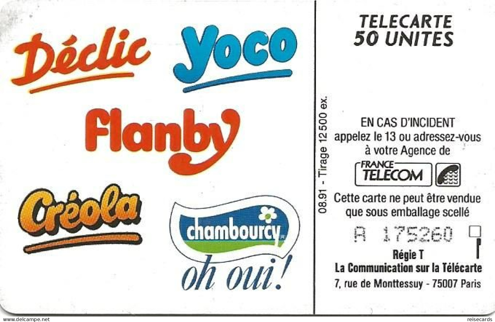 France: France Telecom 08/91 En136 Chambourcy Les Intrépides (Nestlé) - 1991