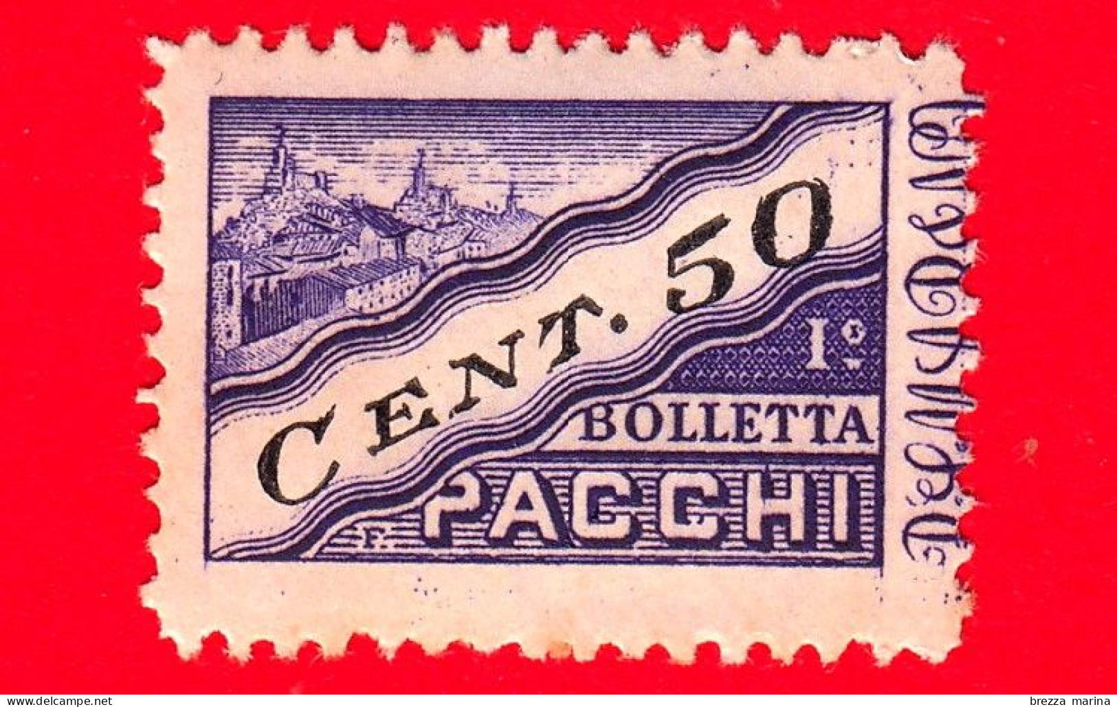 SAN MARINO - Nuovo - 1945 - Due Sezioni - Pacchi Postali - Colli Di San Marino - Bolletta - 50 - Parcel Post Stamps
