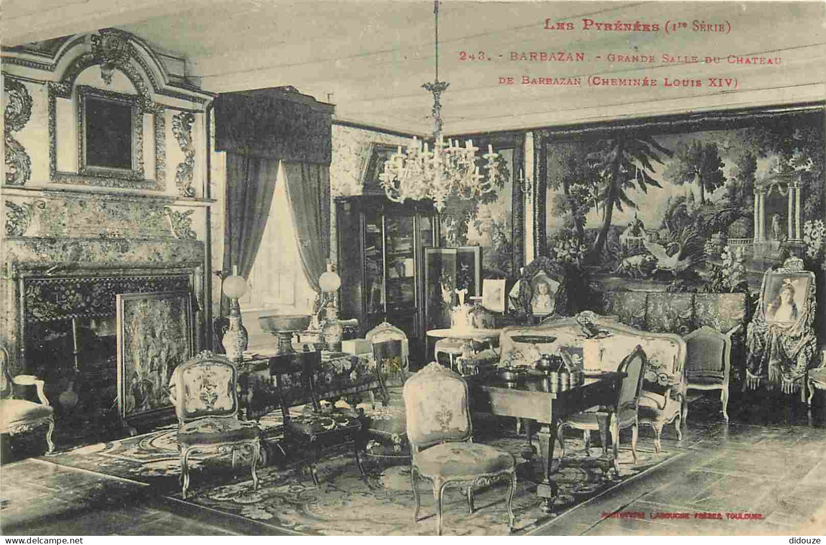 31 - Barbazan - Grand Salle Du Château - CPA - Oblitération Ronde De 1913 - Voir Scans Recto-Verso - Barbazan