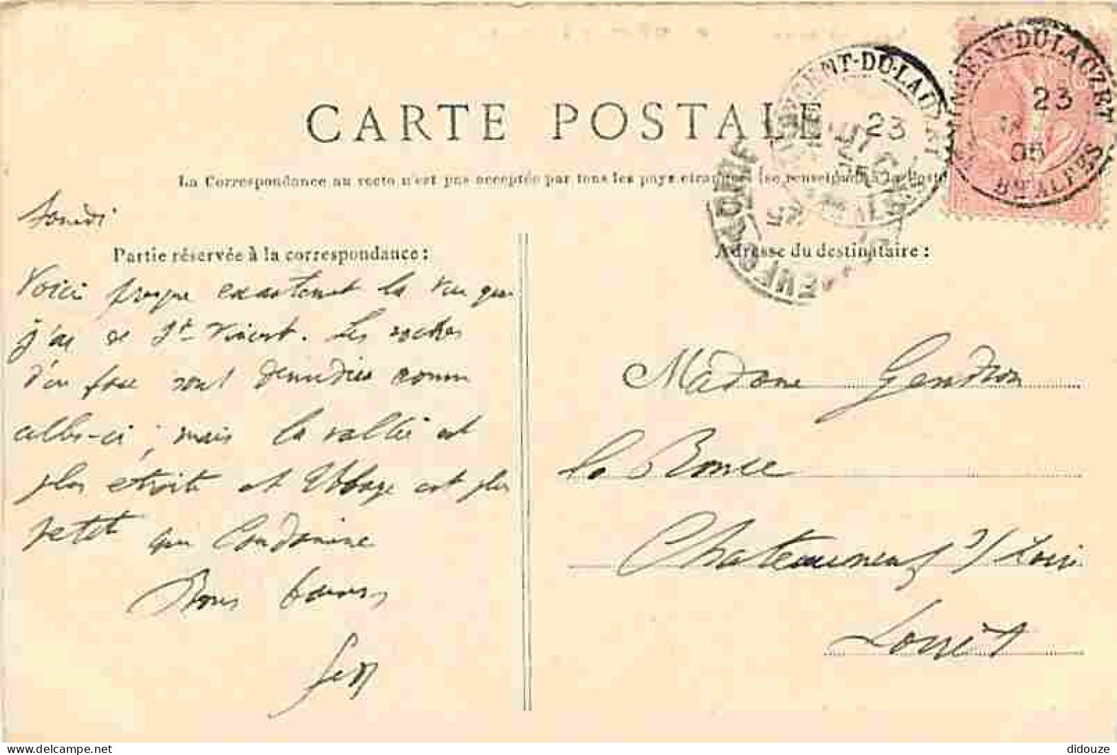 04 - Condamine - Vue Générale Et Fort De Tournoux - Correspondance - Oblitération Ronde De 1905 - CPA - Voir Scans Recto - Autres & Non Classés
