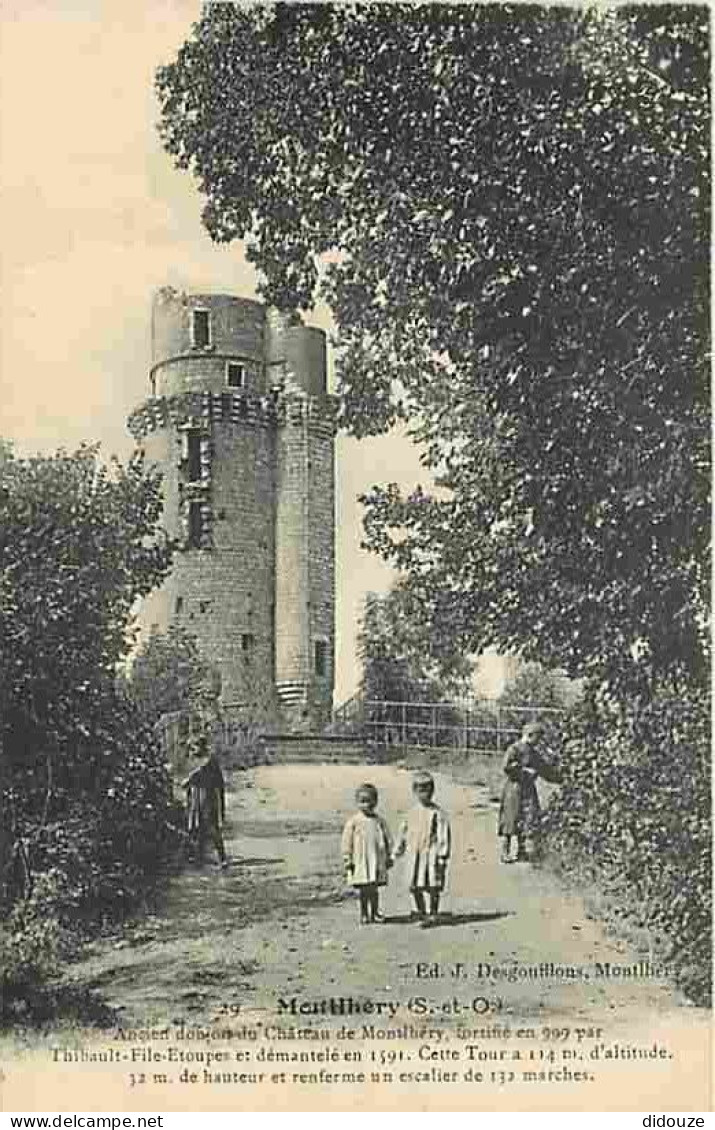 91 - Montlhéry - Ancien Donjon Du Château De Montlhéry - Animé - CPA - Voir Scans Recto-Verso - Montlhery