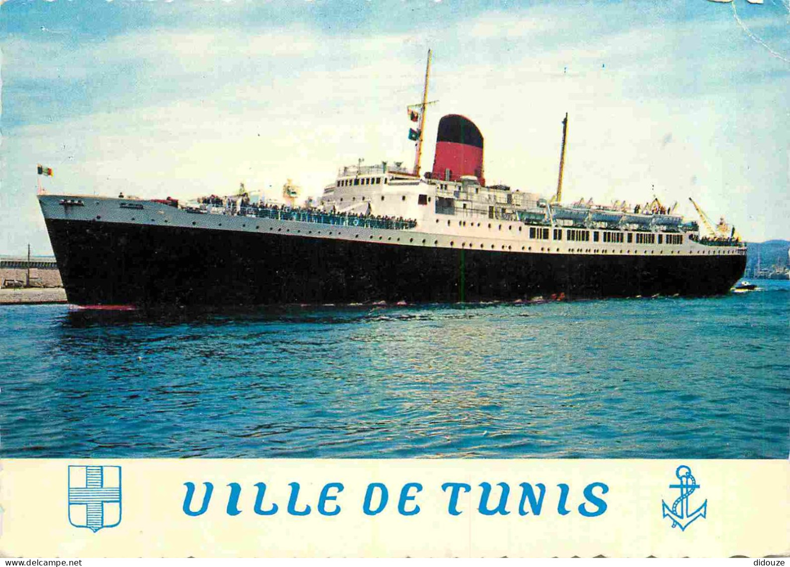 Bateaux - Paquebots - Ville De Tunis - Compagnie Générale Transatlantique - CPM - Etat Pli Visible - Voir Scans Recto-Ve - Steamers