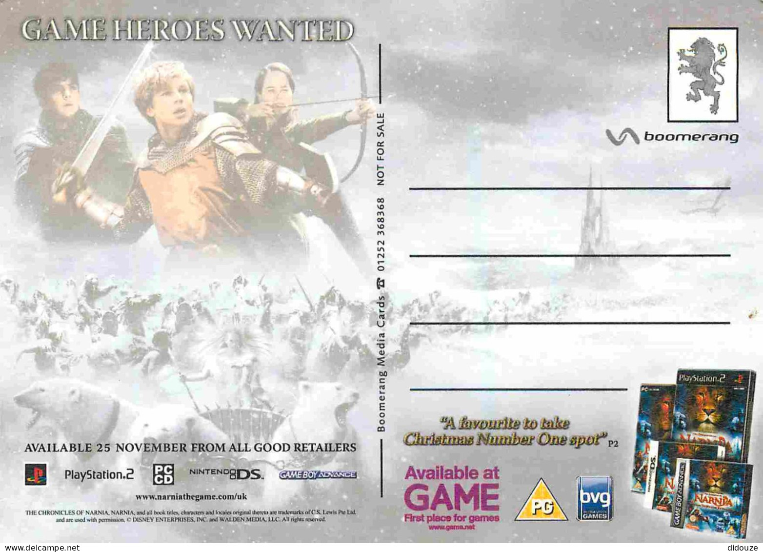 Cinema - Affiche De Film - The Chronicles Of Narnia - CPM - Carte Neuve - Voir Scans Recto-Verso - Posters Op Kaarten