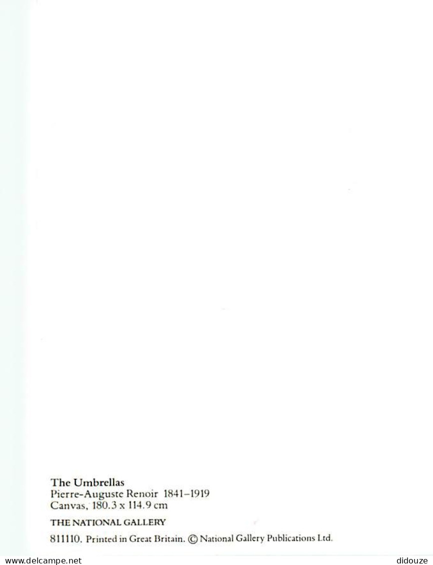 Art - Peinture - Pierre-Auguste Renoir - The Umbrellas - CPM - Carte Neuve - Voir Scans Recto-Verso - Malerei & Gemälde