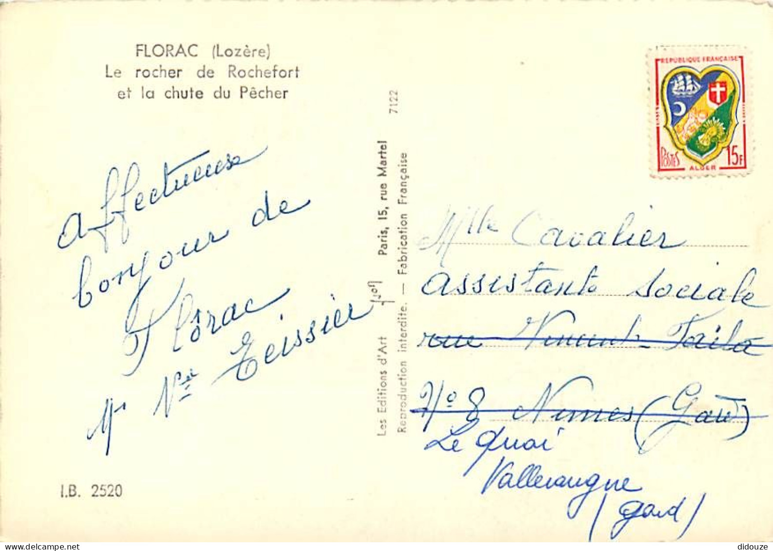 48 - Florac - Le Rocher De Rochefort Et La Chute Du Pêcher - Carte Dentelée - CPSM Grand Format - Voir Scans Recto-Verso - Florac