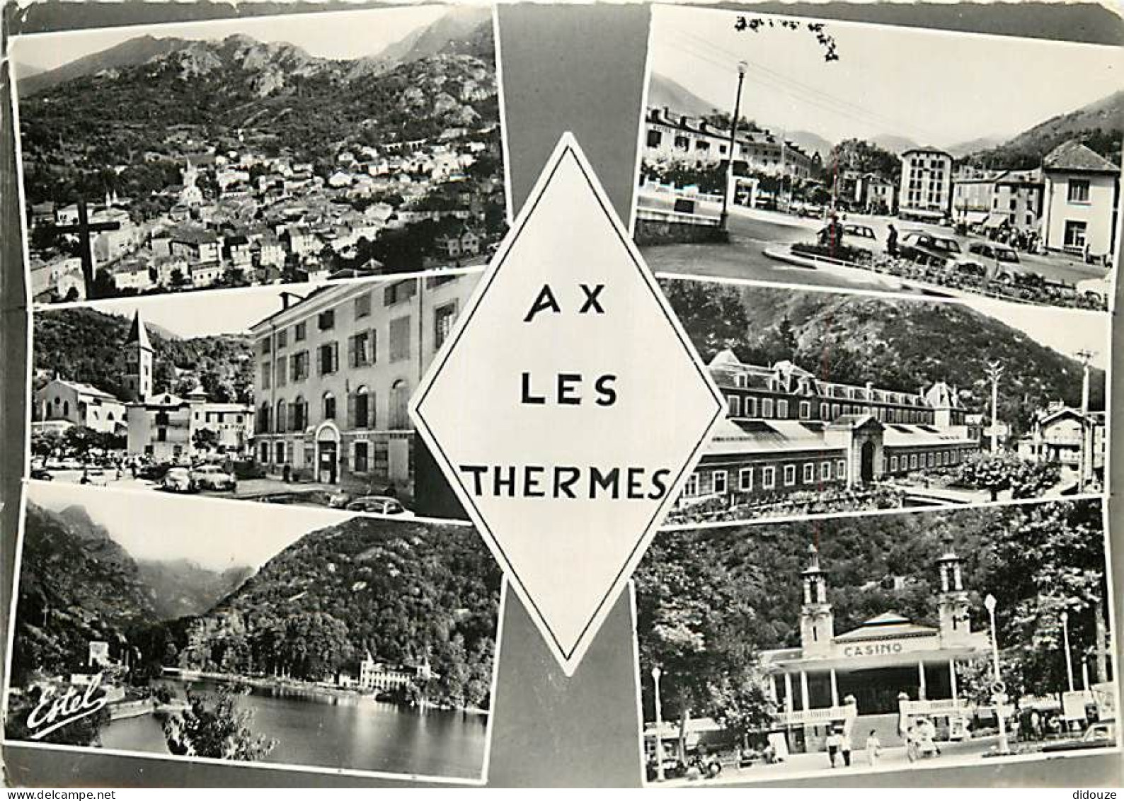 09 - Ax Les Thermes - Multivues - Automobiles - Carte Dentelée - CPSM Grand Format - Voir Scans Recto-Verso - Ax Les Thermes