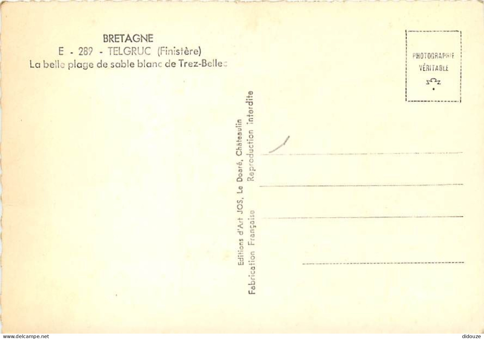 29 - Telgruc - La Belle Plage De Sable Blanc DeTrez-Belle - Mention Photographie Véritable - CPSM Grand Format - Voir Sc - Autres & Non Classés