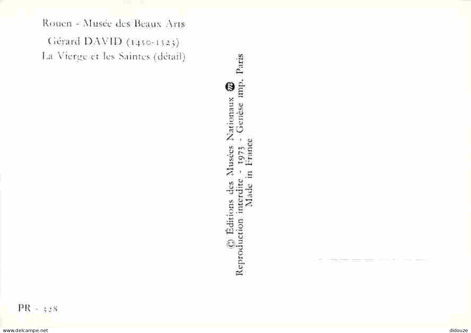 Art - Peinture Religieuse - Gérard David - La Vierge Et Les Saintes - Détail - Rouen - Musée Des Beaux Arts - Carte Neuv - Paintings, Stained Glasses & Statues