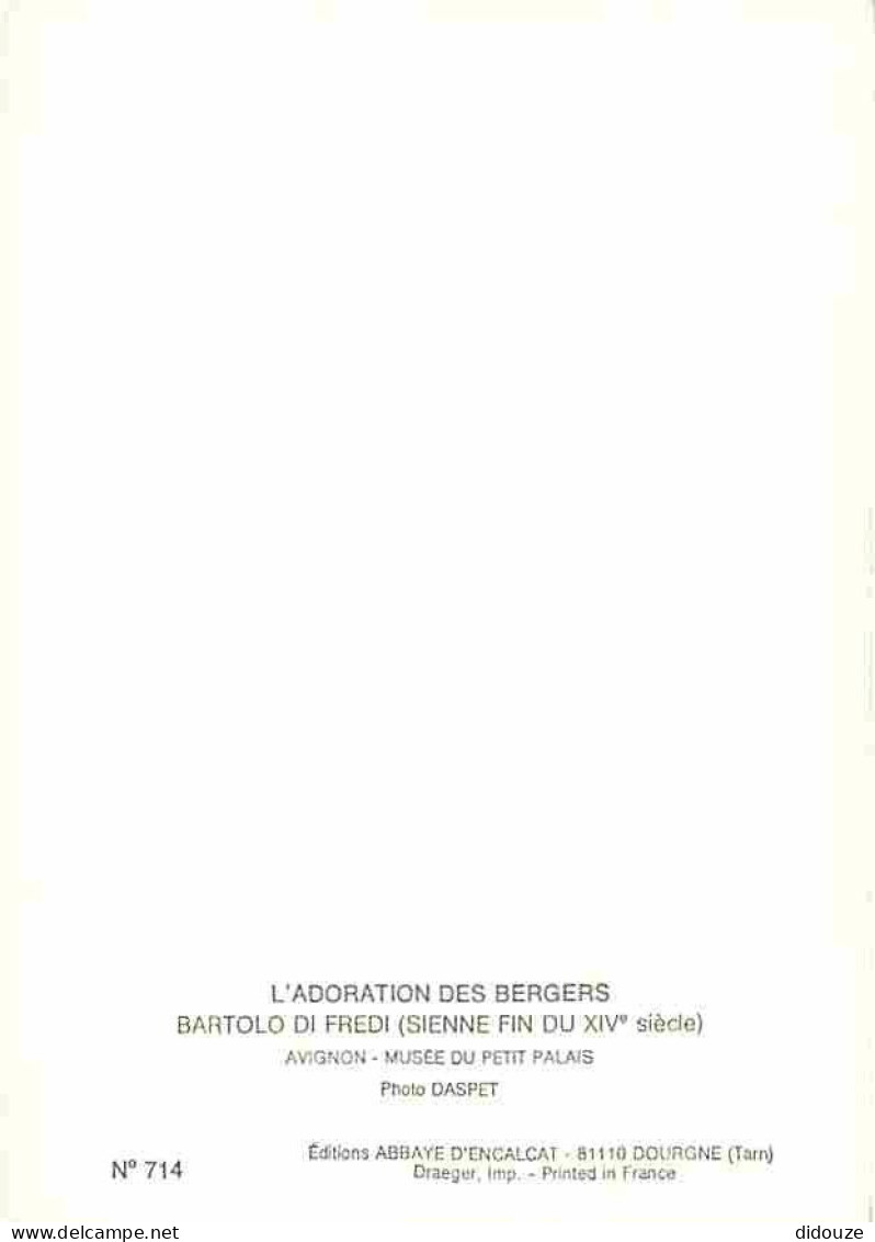 Art - Peinture Religieuse - Bartolo Di Fredi - L'Adoration Des Bargers - Avignon - Musée Du Petit Palais - Carte Neuve - - Paintings, Stained Glasses & Statues