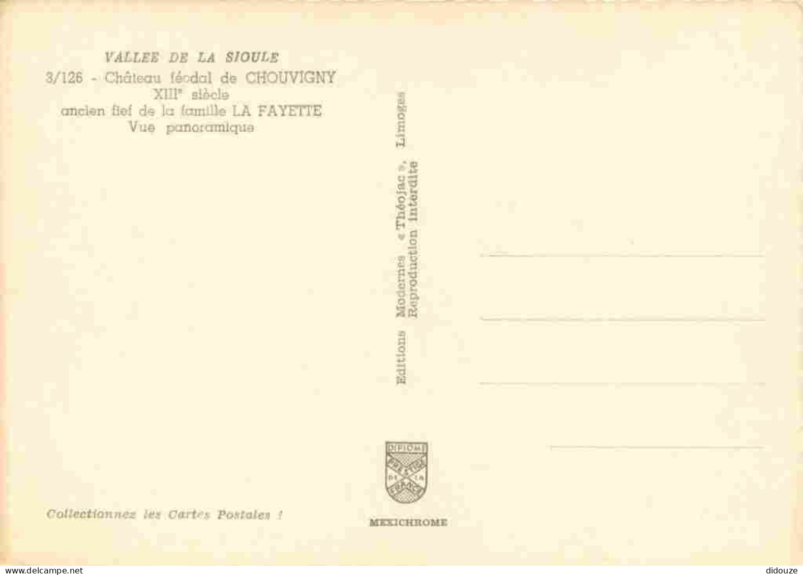 03 - Chouvigny - Le Château Féodal Dans La Vallée De La Sioule - Carte Dentelée - CPSM Grand Format - Voir Scans Recto-V - Other & Unclassified