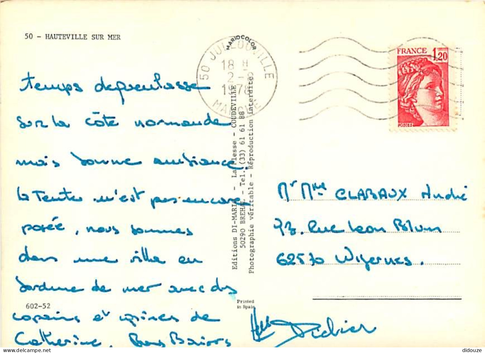 50 - Hauteville Sur Mer - Multivues - CPM - Voir Scans Recto-Verso - Andere & Zonder Classificatie