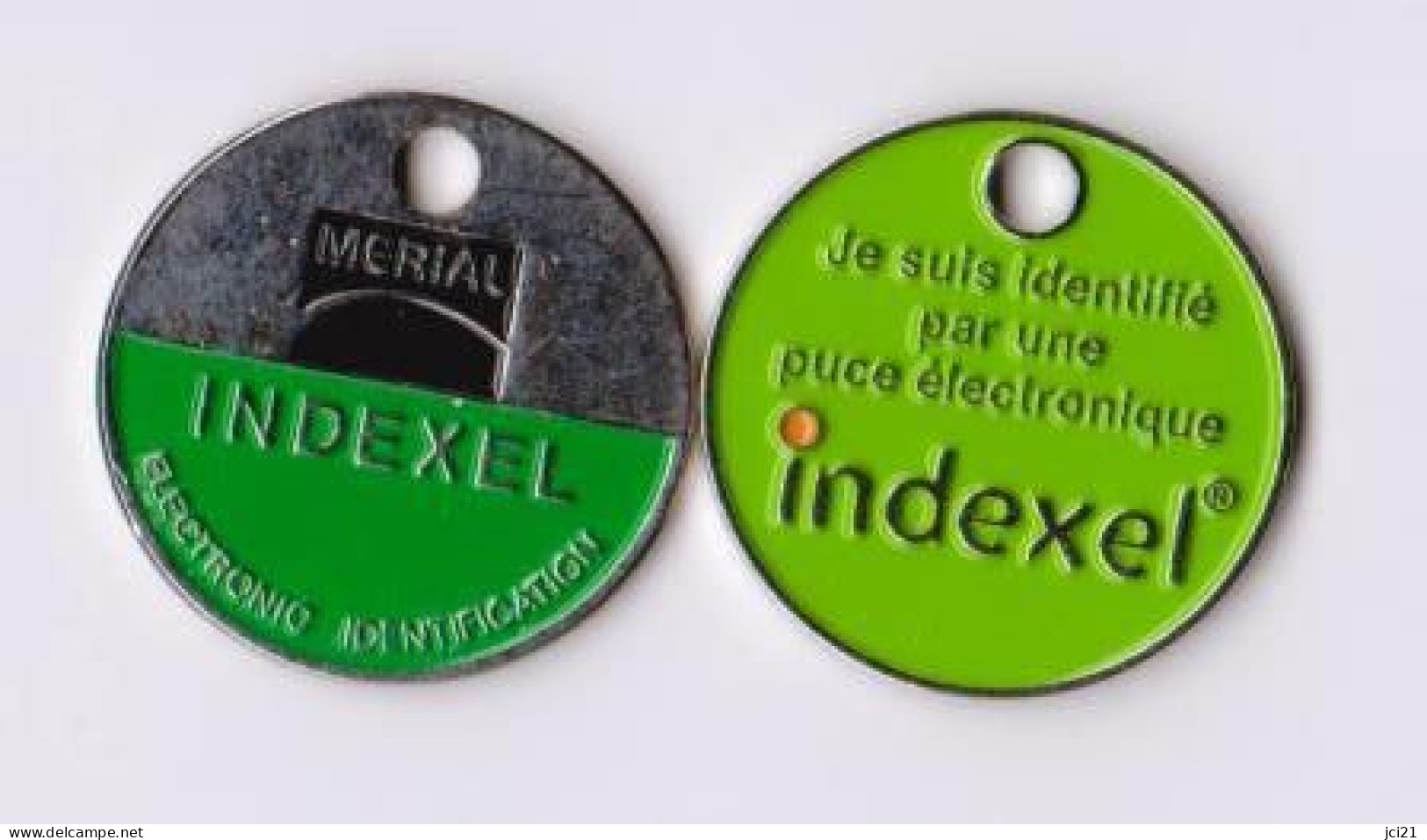 2 Jetons De Caddie Différents " INDEXEL " _Je258 - Moneda Carro